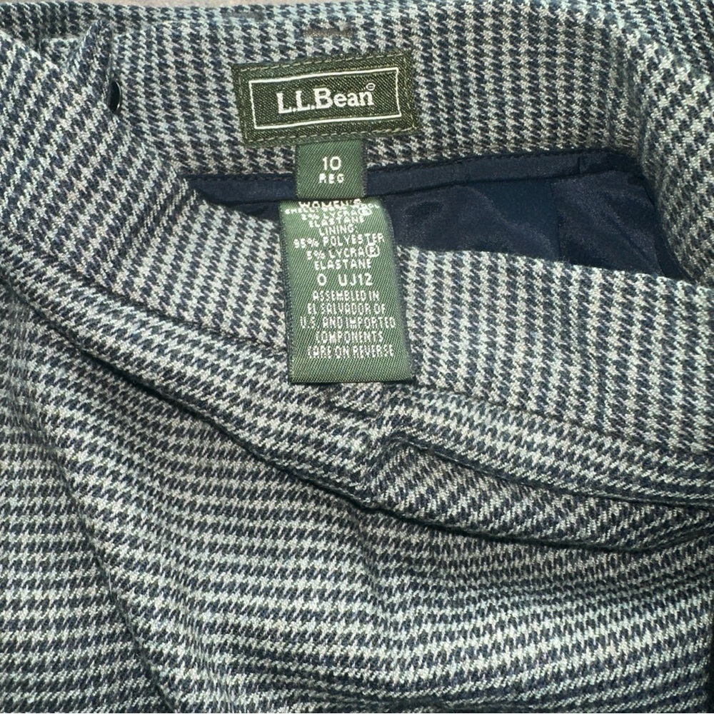 L.L.Bean Houndstooth Vintage Wool Skirt - long